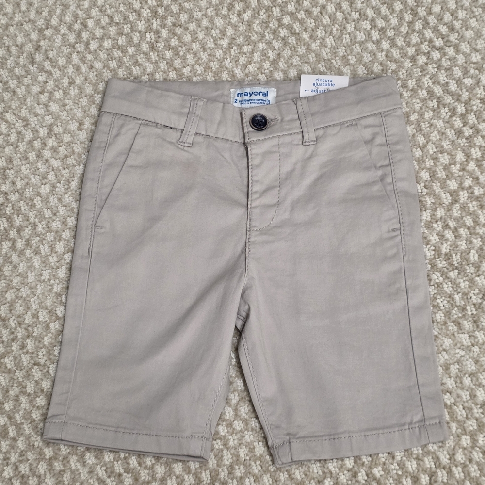 Mayoral Light Taupe/ Gray Shorts